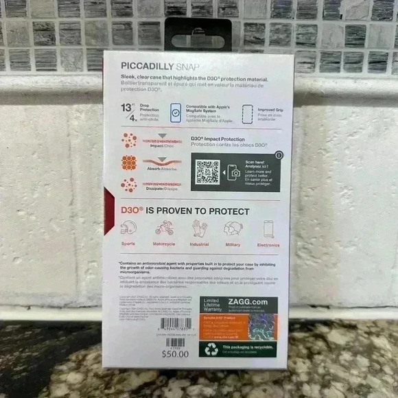 ZAGG GEAR4 PHONE 13 PRO CASE, MagSafe, 6.1 Inch, Black & Clear - Picture 5 of 12